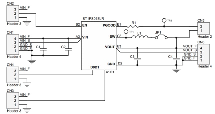 原理图 - STMicroelectronics STEVAL-1PS01EJR评估板 原理图 - STMicroelectronics STEVAL-1PS01EJR评估板