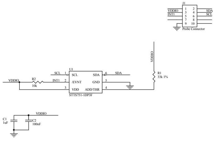原理图 - STMicroelectronics STEVAL-MKI198V1K评估套件 原理图 - STMicroelectronics STEVAL-MKI198V1K评估套件